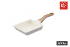 ナチュかるフライパンエッグパン　ＩＨ・ガス火対応 NTL-EGPG パールグレー×アイボリー